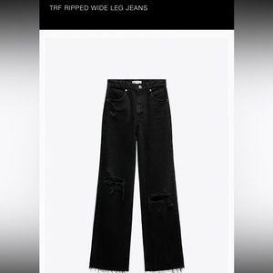 Zara Black Wide Leg Jeans
